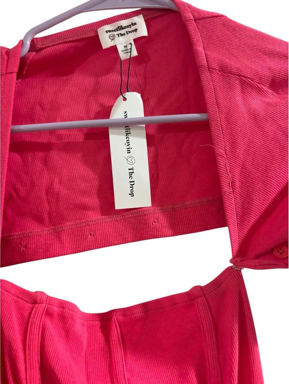 NWT The Drop Hot Pink Cutout Maxi Dress + Bolero Set | Size M | Barbiecore Glam - Picture 3 of 6